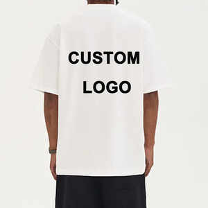 OEM Premium cuello grueso personalizado peso pesado de gran tamaño camiseta en blanco 300gsm 240 GSM 100% algodón unisex camiseta de gran tamaño - Product Image 4