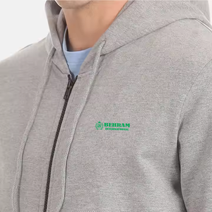Sweat à capuche unisexe de qualité supérieure pour le streetwear, vente en gros, double fermeture éclair, 100% coton, respirant, séchage rapide, polaire épaisse - Product Image 5