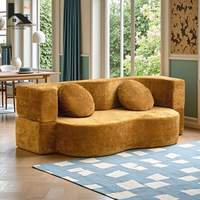 Komprimierte Sofas Vakuumverpackung Komprimiertes Sofaset Knitterfreier Stoff Quadratisches Schlafsofa für Wohnzimmernutzung