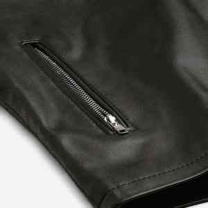 Chaqueta de Cuero Genuino de Piel de Oveja, Ligera, de Invierno, para Motocicleta, Estampada, de Talla Grande, Ajustada, Diseño Nuevo - Product Image 5