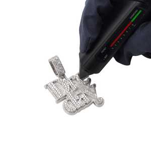 Dre Day จี้ประดับเพชรโมอิสกลมสีทอง14K แบบสั่งทำและมีสเน่ห์ออกแบบได้ตามต้องการใช้ได้ทั้งชายและหญิง - Product Image 5