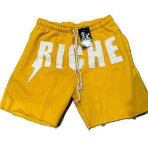 Personalizable Vintage High Street Shorts Distress Patches String Hem Patrón sólido 100% Algodón Fleece Activewear Moda - Product Image 1