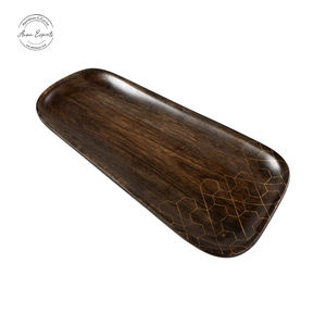 Ensemble plateau et bol en bois artistique avec incrustation de résine élégante pour un service élégant et un affichage décoratif - Product Image 6