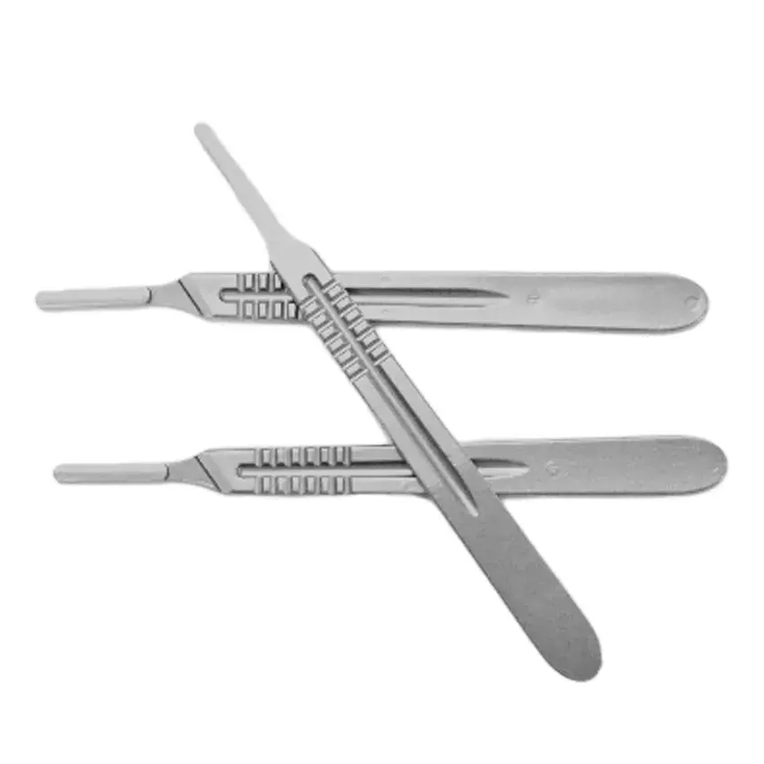 Chất lượng cao scalpel xử lý thép không gỉ biểu tượng tùy chỉnh phẫu thuật scalpel xử lý với người cai trị/quy mô BP xử lý để bán