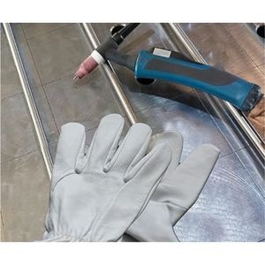 ถุงมือหนังสีน้ำตาลแบบย้อนยุค TIG MiG สำหรับโรงงานผลิตหนังวัวแยกชิ้น - Product Image 4