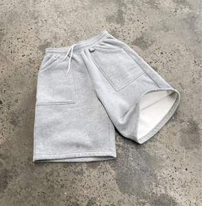 Pantalones cortos casuales de moda para hombre Color sólido 100% algodón cintura elástica pantalones de chándal nuevos pantalones cortos deportivos de baloncesto - Product Image 5