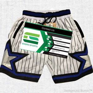 Shorts de basket-ball pour hommes en twill brodé personnalisé, double couche en mesh, shorts de basket-ball, juste des shorts de basket-ball - Product Image 4