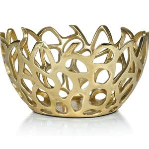 Handmade Modern Style Gold Polished <b>Metal</b> <b>Bowl</b> Creative Hammered Design for Dinner Table Decoration Server or Fruit Serving - Product Image 3