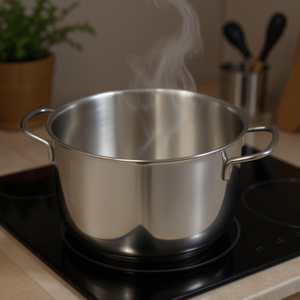 Olla para Sopa y Caldo de Acero Inoxidable Metalsomma de 20 cm con Acabado Cromado Pulido 152 20 Plus, Utensilio de Cocina de Calidad Premium - Product Image 3