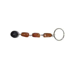 Porte-clés en cristal de haute qualité, cube de cornaline rouge et d'agate noire, porte-clés en pierre naturelle, cadeaux pour femmes, vente en gros de porte-clés - Product Image 2