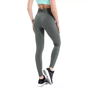 Leggings de yoga pour femmes durables, taille mi-haute élastique, unis, fabriqués sur mesure, de haute qualité, doux et extensibles pour la course à pied et le yoga - Product Image 2