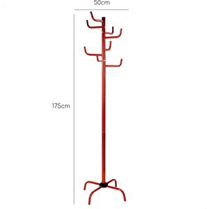 WELL HOME Perchero de metal rojo con forma de árbol y 8 ganchos 50x50x183 cm - Product Image 3