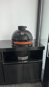 เตาย่างบาร์บีคิวกลางแจ้งสเตนเลสสตีลสีดำพร้อมเตาย่างควันเตาย่างอ่างล้างจานและตู้เย็น - Product Image 4