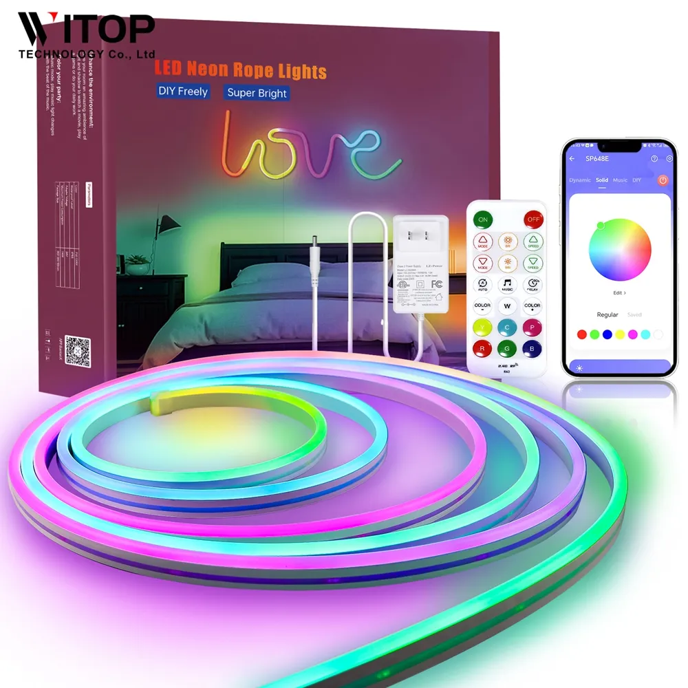 Neon ışık şeridi Rgb neon esnek silikon Neon tüp şerit işık