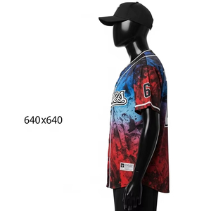 เสื้อเบสบอลผ้าโพลีเอสเตอร์พิมพ์ลายดิจิตอลระบายอากาศชุดกีฬาผ้าความชื้นน้ำหนักเบาชุดทีมออกแบบได้ตามต้องการสำหรับผู้ชายและผู้หญิง - Product Image 5