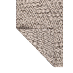 พรมขนสัตว์ลายเรขาคณิต Abrash สีเบจและสีน้ำตาล ทอแบบเรียบสำหรับบ้าน พรมรูปสี่เหลี่ยมผืนผ้าทำมือสำหรับห้องนั่งเล่นหรือห้องนอน-ADWL-13096 - Product Image 5