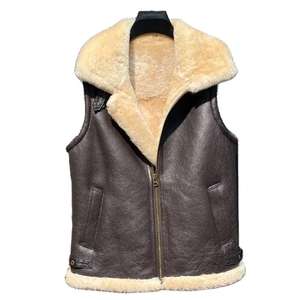 Chaqueta de cuero genuino chaleco para hombre abrigo grueso de invierno ropa de abrigo de piel cálida material natural moda Premium Elegante ropa fría - Product Image 1