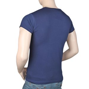 Camiseta estampada de corte ajustado para hombre - Azul marino - Product Image 4