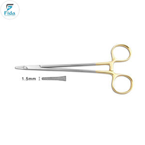 Ensemble d'instruments chirurgicaux manuels de précision en acier inoxydable TC Ryder Needle Micro Holder à mâchoires dentelées 1,5 mm FIDA - Product Image 1