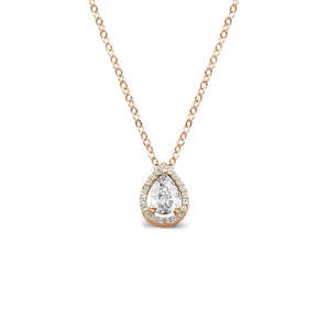 Ensemble de bijoux de luxe pour femmes, goutte d'eau en or rose, pour mariage/bijoux fins - Product Image 4