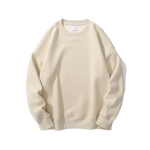 Customizable Men's Heavy 370gsm Fleece Sweatshirt Neck Drop Shoulder Design High Quality <b>Neutral</b> Hoodies Winter Customized Logo - Product Image 3