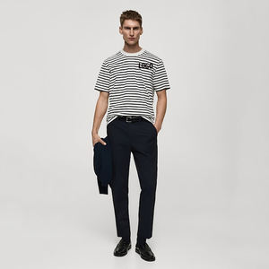 Nouveau T-shirt de mode d'été pour hommes Tissu tricoté en polyester/coton avec sérigraphie Style coloré - Product Image 1