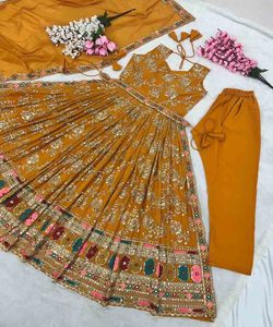 นักออกแบบ จอร์เจตต์ งานเย็บปักถักร้อย ลําดับ งานซาลวาร์ คามีซ ชุดปาร์ตี้ เสื้อผ้าชาติพันธุ์ ราคาส่ง - Product Image 5