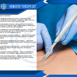 DADDY D PRO Mango de bisturí de acero inoxidable duradero Herramienta quirúrgica de precisión para uso médico, veterinario y laboratorio CE ISO - Product Image 2