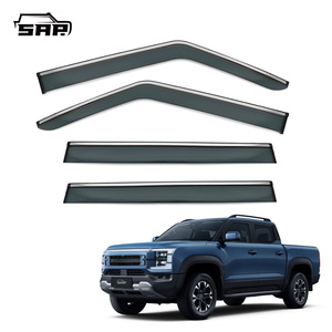 <span class=keywords><strong>D</strong></span>éflecteurs <span class=keywords><strong>de</strong></span> vitres latérales Premium 4 pièces pare-soleil pour Byd Shark 6 avec garniture chromée, teinte fumée, protection anti-<span class=keywords><strong>pluie</strong></span>, à coller - Product Image 1