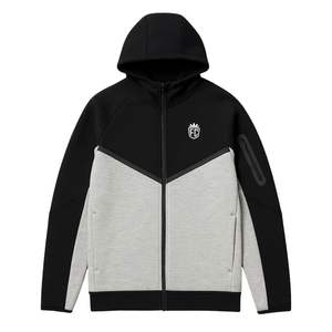 Ensemble de survêtement pour homme, veste à capuche zippée et pantalon de jogging en polaire technique, deux tons, vêtements de sport pour l'entraînement - Product Image 3