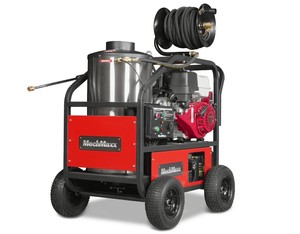 Nettoyeur haute pression à eau chaude industriel avec démarreur électrique et enrouleur de tuyau – Équipement de nettoyage à vendre - Product Image 2