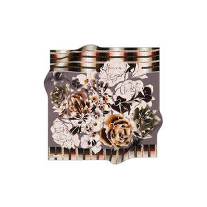 Pañuelo de Seda Twill con Estampado Digital de Diseño de Lujo, 90x90cm, Cuadrado - Product Image 1