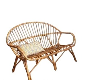 ม้านั่งไม้ไผ่2ที่นั่งแบบคลาสสิกสำหรับสวนระเบียงกลางแจ้งโซฟาไม้ไผ่ - Product Image 4