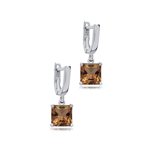 8x8มม. รูปทรงยุ่งเหยิงต่างหูหิน sultanite 925สเตอร์ลิงเครื่องประดับตุรกี - Product Image 3