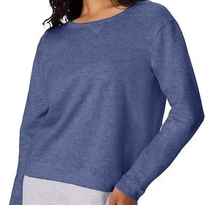 Sweat-shirt à col rond pour femmes, sweat-shirt en molleton pour femmes - Product Image 5