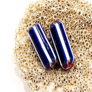 Vente en gros de perles de verre cylindriques en cristal artisanal multicolore à quatre couches Chevron perles VISHAL HANDICRAFT pour - Product Image 3