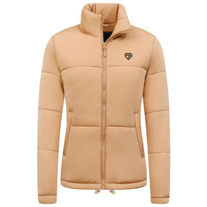Chaqueta acolchada cálida de invierno para hombre con cierre de cremallera de cuello alto elegante abrigo ligero de Color sólido para clima frío - Product Image 2
