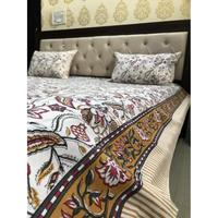 Draps de lit en coton premium de haute qualité, fabriqués à la main par des artisans, avec impression en bloc, couvre-lit double pour la décoration de la chambre à coucher, disponible à la vente