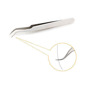 Pinzas de extensión de pestañas de acero inoxidable de nuevo diseño 2025, pinzas de herramienta de maquillaje de pestañas de volumen - Product Image 5