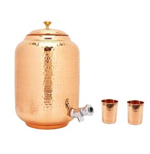 Enfriador de Agua de Cobre 100% Puro para el Hogar con Soporte Metálico, Olla de Agua de Cobre Sostenible de la Mejor Calidad 100% Hecha a Mano - Product Image 4