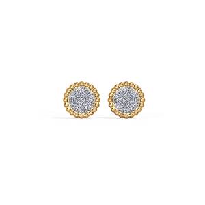 Pendientes de Oro Amarillo de 14K con Diamantes Cultivados en Laboratorio |   Regalo de Lujo para Mujer para Compromiso, Boda, Aniversario y Fiesta - Product Image 3