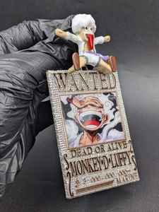 Pendentif Anime Wanted Poster personnalisé avec nom inspiré de One Piece, Moissanite Hip Hop en argent 925, bijoux fins, pendentifs et breloques - Product Image 3