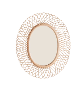 Espejo de yute de ratán redondo hecho a mano Boho Chic respetuoso con el medio ambiente sostenible, decoración de arte de pared Natural para hogares modernos - Product Image 1