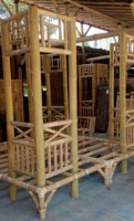 Gazebo y Pérgola de Bambú Hechos a Mano de Alta Calidad, Muebles de Exterior de Diseño Tradicional, Marca Sulawesi para Uso General