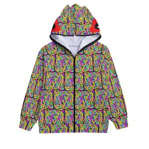 High Quality Oem Custom <b>Zip</b> <b>up</b> <b>Hoodie</b> Puff Print Customized Good Quality High Quality Men Clothing Men Hoodies - Product Image 3