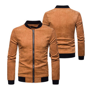 Chaqueta bomber para hombre con logotipo impreso personalizado Color sólido Algodón y carcasa suave Temporada de invierno Material de carcasa de seda Fabricado directamente - Product Image 3