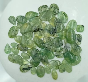 Cabochon en vrac de haute qualité de pierre précieuse de Prehnite verte incroyable pierre de Prehnite unique de haute qualité verte - Product Image 2
