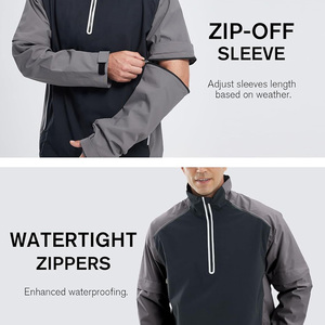 Streetgrace chaqueta cortavientos de golf para hombre OEM producción personalizada tela ligera transpirable con logotipo impreso y etiqueta privada - Product Image 3