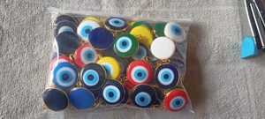 Perles en verre à œil bleu, cabochons et tentures murales disponibles en différentes tailles adaptées aux designers de décoration intérieure - Product Image 5