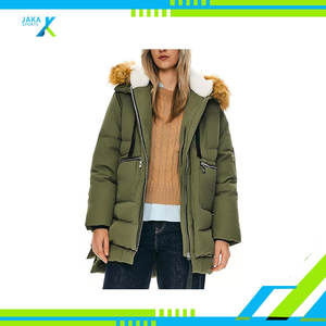 Parka d'hiver chaude et écologique pour femme, tissée, à capuche, style décontracté et tendance - Product Image 4